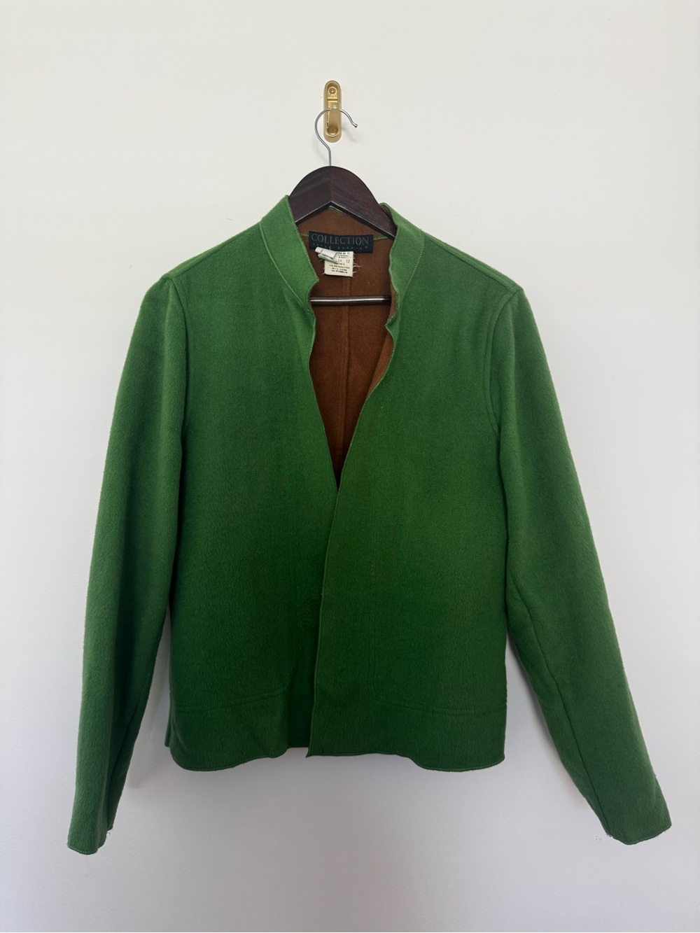 Collection Serve Beyond Green Wool Blend Jacket Size 12 Made in Ukraine